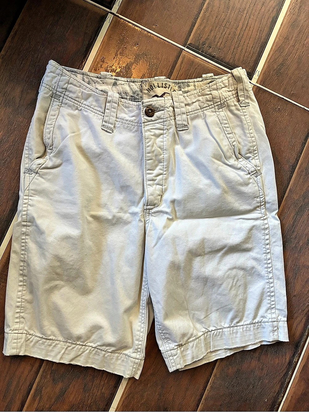 Hollister Cotton Flat Front Shorts Waist 28